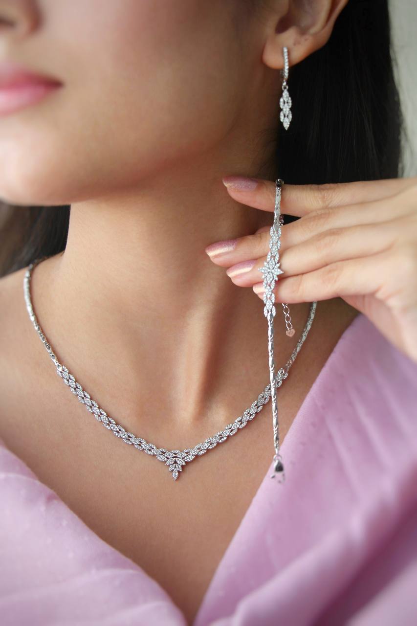 ⚜️سرویس نقره جواهری مدل ۲