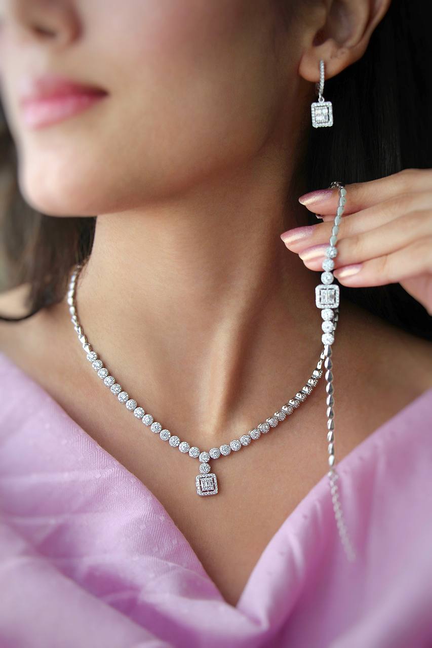 ⚜️سرویس نقره جواهری مدل۴