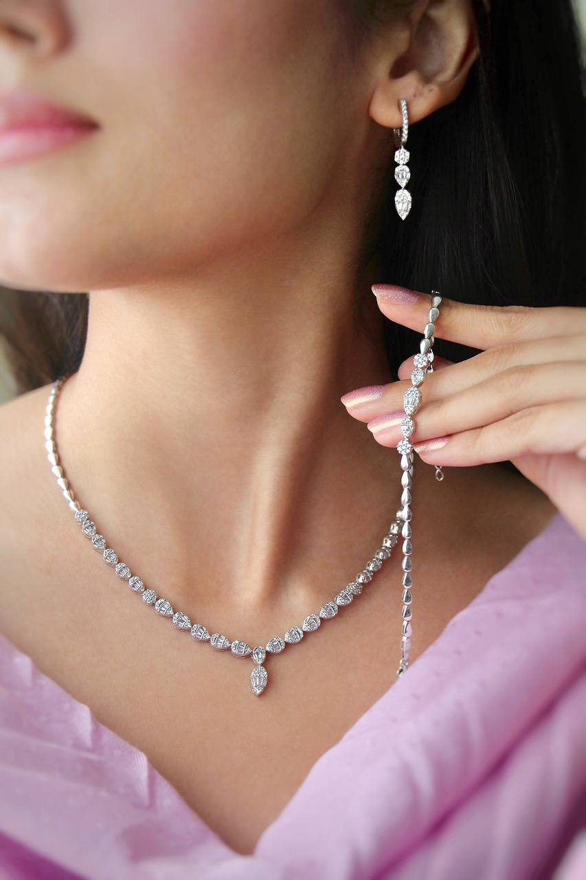 ⚜️سرویس نقره جواهری مدل ۵